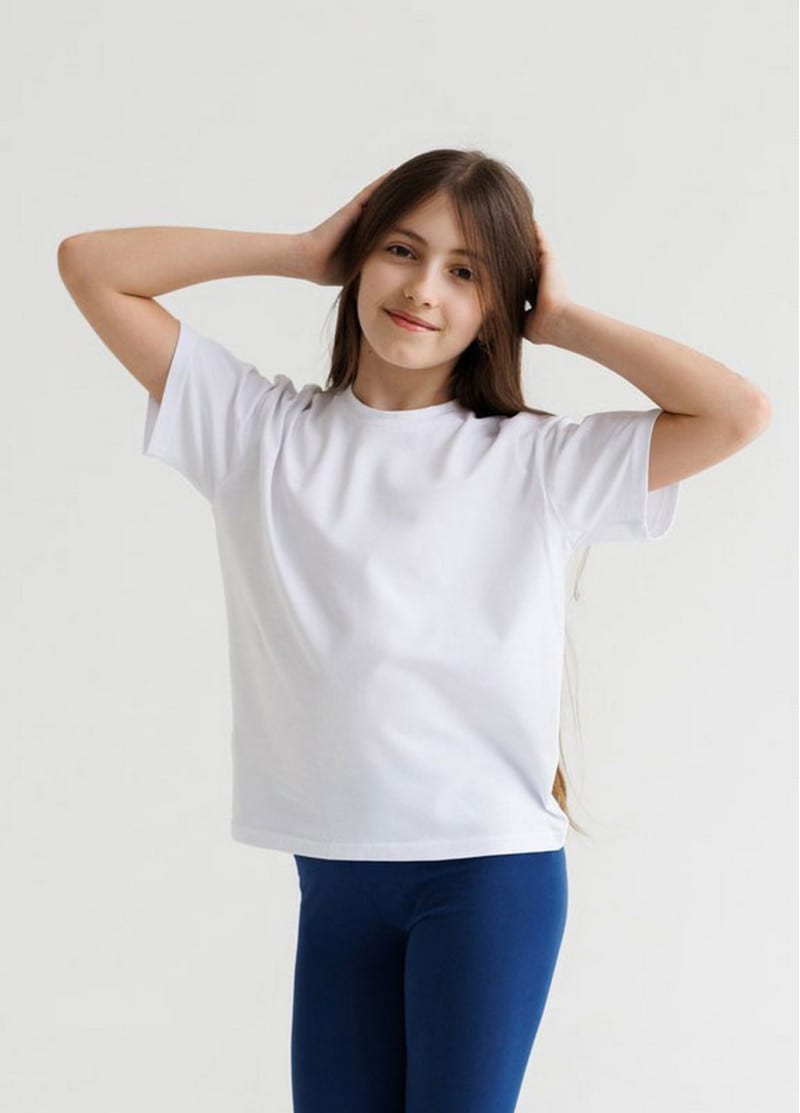 Дитяча футболка Oversize, стрейчева тканина 95% бавовна — фото 4